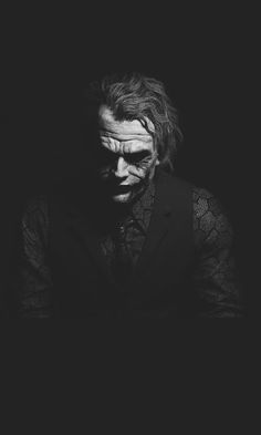 the joker in black and white