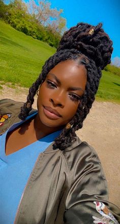 High Bun Dreadlocks Styles, Long Locs Updo, Women Loc Styles, Dreadlock Wedding Hairstyles, Loc Care, Twists Braids, Hair Locs