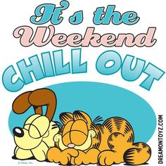 an image of a cartoon dog laying down with the words lazy sunday chill out on it