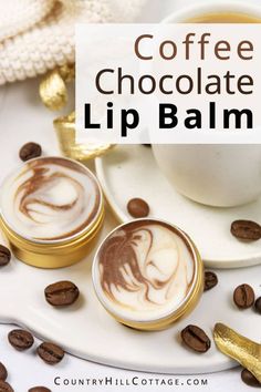 Lip Balm With Cocoa Butter, Chocolate Mint Lip Balm Diy, Lip Balm Flavor Ideas, Coffee Lip Balm, Lipbalm Diy Recipes, Tallow Lip Balm Recipe, How To Make Lip Balm, Lip Oil Recipe