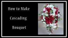 how to make cascading bouquet with red and white poinsettia flowers