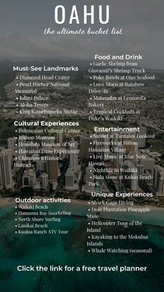 the ultimate travel guide for oahuu