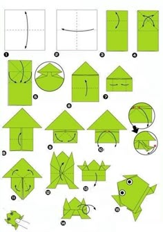 how to make an origami frog that looks like it is in the air