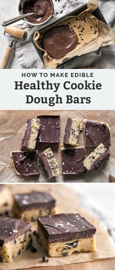 how to make edible healthy cookie dough bars