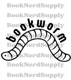 a book worm with the words bookworm on it