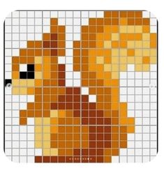 an image of a dog made out of squares