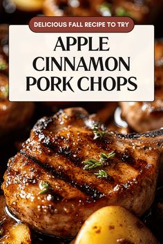 Easy Apple Cinnamon Pork Chops for Fall Apple Glaze Pork Chops, Pork Loin Chops With Apples, Apple Pecan Pork Chops, Pork Chops And Cinnamon Apples, Pork Chop Recipes Apple Cider Vinegar, Apple Marinade For Pork, Apple Topping For Pork Chops, Stuffed Pork Chops With Apples, Slow Cooker Apple Pork Chops