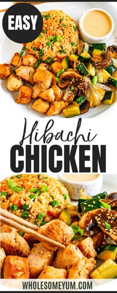 Hibachi Chicken Low Calorie Hibachi Chicken, Teriyaki Chicken Hibachi Recipe, Chicken For Fried Rice Recipe, Hibachi Chicken And Zucchini, Hibachi Chicken With Fried Rice, Hibachi Chicken Stir Fry, Hibachi Chicken And Rice Recipe, Chicken Habachi Bowl, Gluten Free Hibachi Chicken