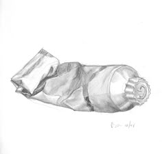 a pencil drawing of a wrapped package