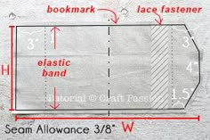 the diagram shows how to measure each piece of fabric