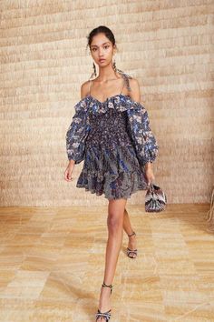 Short Skater Dress, Gallery Opening, Tropical Fashion, Queen Dress, Ruffled Sleeves, Full Sleeves, Mini Fashion, Ulla Johnson, Fit And Flare Dress