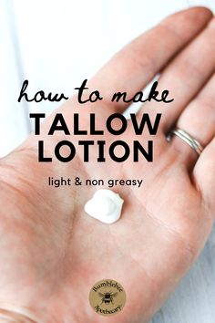 Tallow Magnesium Lotion, Tallow Body Lotion, Tallow Lotion Recipe With Coconut Oil, Homemade Tallow Lotion, Tallow Face Moisturizer, Tallow Body Butter, Tallow Lotion, Diy Tallow Lotion, Tallow Cream Recipe