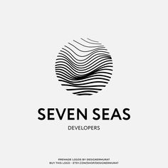 the logo for seven seas development, which has been designed to look like wavy waves