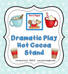 a sign that says dramatic play hot cocoa stand