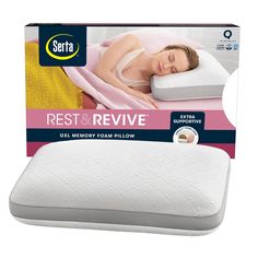 serta rest and revve gel memory foam pillow