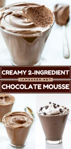 creamy 2 - ingredient chocolate mousse