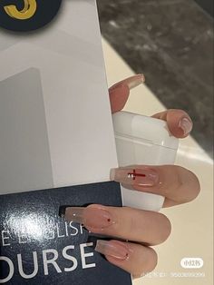 Cool Manicure, Euphoria Nails, Dark Red Nails, Nine Inch Nails, Fake Nail, Nail Glue, Chic Nails, Cross Designs