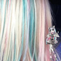 Monster High Hair Dye, Monster High Hair, Blue And Pink Hair, Light Pink Hair, Best Hair Dye, Light Blue Hair, Hair Inspiration Long, High Hair, Hairstyles For Layered Hair