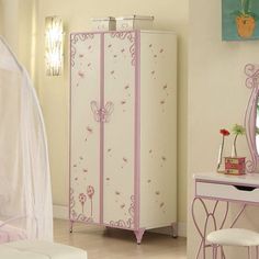 Emily Room, Decorative Storage Cabinets, Kids Armoire, Storage Wardrobe, Room Things, Cute Furniture, Princess Bedroom, Bedroom Armoire, Wardrobe Design Bedroom