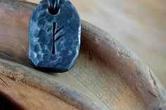 Hand Forged Viking Rune Pendant Necklace Leather Cord Rune Pendant, Necklace Leather Cord, Necklace Leather, Viking Runes, Blacksmithing, Leather Cord, Runes, Vikings