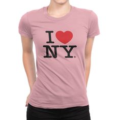 I Love NY New York Womens T-Shirt Ladies Tee Heart Light Pink I Heart Ny, Nyc Shirt, I Love New York, Nyc Fits, Heart Lights, I Love Ny, I ❤ Ny, Ladies T Shirt, Womens T Shirt