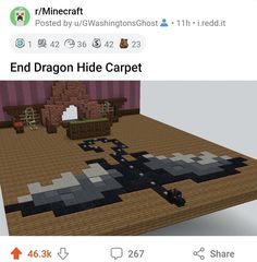 the end dragon hide carpet is on sale for $ 6, 697 at minecraft