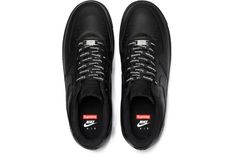 Supreme x Nike Air Force 1 Low ‘Box Logo – Black’ Supreme X Nike, Supreme Shoes, Monochromatic Design, Supreme Logo, Supreme Box Logo, Jordan Model, Nike Models, Nike Air Force 1 Low, Air Jordan 3