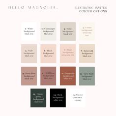 the color palette for hello magnolia's new collection