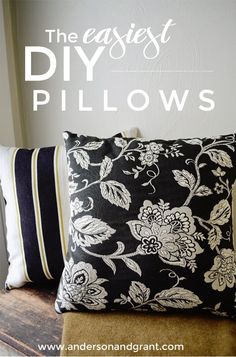 the easyest diy pillow made from an old pair of pillows