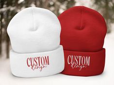 Stay Warm and Stylish with Our Custom Embroidered Beanie - Made Just for You! Crafted from 100% Turbo Acrylic, this unisex beanie is not only hypoallergenic but also incredibly durable and warm. Available in a variety of colors to suit your style, it features personalized embroidery, making it uniquely yours. Whether you're upgrading your winter wardrobe or searching for the perfect gift, this beanie is a fashionable and practical choice for any season. This listing is for ONE (1) Embroidered Cu Embroidered Beanies, Ski Girls, Warm Hats, Embroidered Beanie, Cuffed Beanie, Personalized Embroidery, Logo Text, Winter Beanie, Skull Cap Beanie