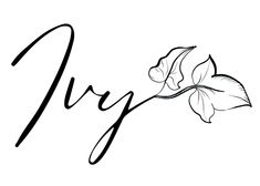 the word yy is written in cursive writing with a flower on it