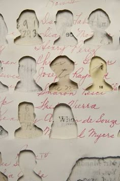 a piece of paper that has been altered to look like many people's heads