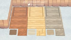 the flooring is laid out and ready to be used in this game, with different colors