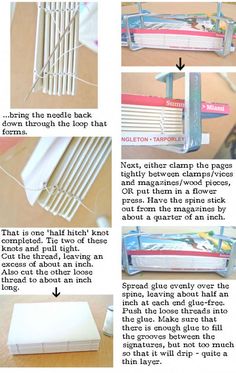 the instructions for how to make a diy magazine rack with paper and glue on it