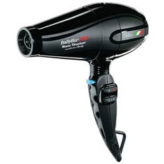 BaBylissPRO Nano Titanium Portofino Full-Size Dryer (BLACK). Made in Italy Nano Titanium technology 2000-watt Italian AC motor Ionic 6 heat/speed settings Removable stainless steel rear filter Limited 4-year warranty Bonus: 3 concentrator nozzles and diffuser Babyliss Pro Hair Dryer, Babyliss Hair Dryer, Hair Dryer Reviews, Titanium Hair, Hair Dryer Diffuser, Best Hair Dryer, Ionic Hair Dryer, Barber Supplies, Professional Hair Dryer