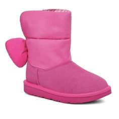 Ugg Girls' Bailey Bow Maxi Wavelength Cold Weather Boots (Youth) Size: 6 (Girls) Color: Pink Condition: New Without Box / Never Worn Suede, Textile Upper Fixed Bow 17mm Uggplush 80% Upcycled Wool, 20% Lyocell Lining, Textile Lining On Shaft Textile Binding Made From 100% Recycled Polyester Fibers 17mm Uggplush 80% Upcycled Wool, 20% Lyocell Insole Treadlite By Ugg Outsole For Comfort Tags: Cute Pretty Warm Cozy Winter Comfortable Comfy Girly Barbie Barbiecore Toddler Winter Boots, Ugg Kids, Pink Uggs, Girls Winter Boots, Rock Rose, Bailey Bow Uggs, Toddler Winter, Bailey Bow, Cold Weather Boots