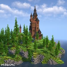 Minecraft Custom Terrain, Minecraft Island Base, Island Castle Minecraft, Minecraft Island House, Minecraft Medieval Port, Midevil Lighthouse Minecraft, Minecraft Harbor Medieval, Minecraft Small Castle, Minecraft Terrain