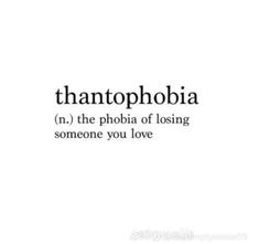 the words thantophobia in black and white are shown on a white background, with an