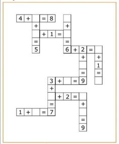 the crossword puzzle is shown with two numbers and one number missing for each answer