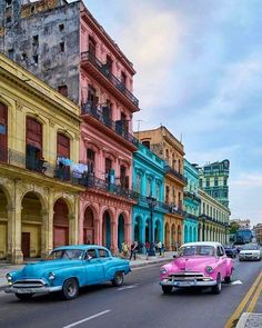 an instagram page with old cars on the street