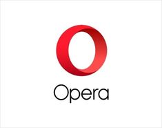 the opera logo is shown on a white background