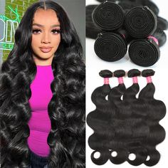 PRICES MAY VARY. 【Human Hair Bundles Material】:14A Grade Virgin Brazilian Human Hair Bundles,100% Unprocessed Virgin Human Hair Cut From Young Donor,Soft And Healthy Natural Color,Select High Quality Human Hair Material,Clean And Healthy To Make Sew In Or Wigs. 【Bundles Human Hair Quality】:14-32 Inches Brazilian Human Hair Each Bundle Is 95g-100g，High Quality Unprocessed Virgin Bundles, Raw Bundles Human Hair,Strong Double Machine Weft, Weave Bundles Human Hair,Very Soft and Silky, Full Density, Best Human Hair Bundles On Amazon, Raw Bundles, Body Wave Bundles, Hair Shedding, Hair Body Wave, Brazilian Body Wave, Human Hair Bundles, Brazilian Virgin Hair, Bleached Hair