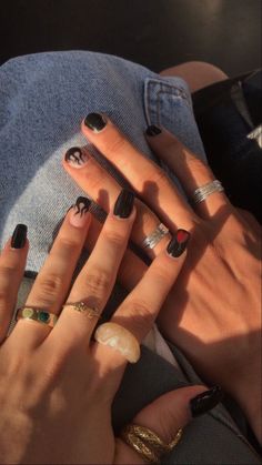 Bf And Gf Matching Nails, Nail Ideas For Couples, Matching Nails, Bf And Gf, Hippie Nails, Hard Nails, Nails Now