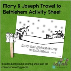 mary and joseph travel to bethlemem activity sheet