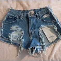 Furst Of A Kind Destroyed Denim Shorts Destroyed Denim Shorts, 00 Jeans, Destroyed Denim, Denim Shorts, Blue White, Color Blue, Women Jeans, Blue And White, Women Shopping