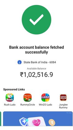 bank account balance fetched successfully on the app store's mobile device, which is now available for purchase