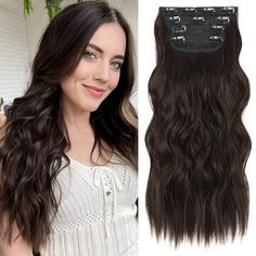 About this item More Volume--At 190g 24 inches, Each pack includes: 2 pieces of 5 inches wide 2 clips in wefts; 1 piece of 6 inches wide 3 clips in weft; 1 piece of 7 inches wide 4 clips in weft. (This weight is within people tolerance. If you feel its too heavy. You can reduce the number of pieces you wear. Or you can trim the length to reduce the weight). How to care--Unlike your own hair, hair extensions may become tangled without nutrients. Use a detangling spray, or take a spray bottle and Wavy Extensions, Detangling Spray, Bad Haircut, Hair For Women, Detangler Spray, Hair Accessories Clips, Synthetic Hair Extensions, Clip In Extensions, Long Wavy Hair