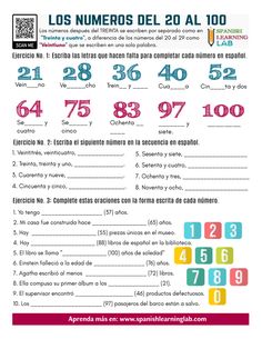 a spanish poster with numbers and symbols on it