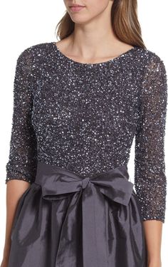 Pisarro Nights Beaded Bodice Taffeta A-Line Gown | Nordstrom Sparkling Gown, Pisarro Nights, High Low Gown, Taffeta Skirt, Mother Of The Bride Gown, Bodice Top, Taffeta Dress, Evening Dresses For Weddings, Beaded Bodice