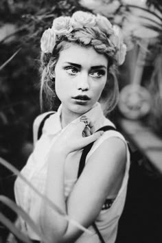 Elsa Holmgren by Hilda Randulv, via Flickr Bridal Hairstyles With Braids, Bridal Braids, Bohol, White Photo, Food Festival, Floral Crown, Hippie Style, Beauty Inspiration